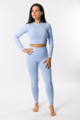 GoldBee Crop-Top BeClassic Baby Blue (Barva Baby Blue, Velikost L)