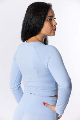 GoldBee Crop-Top BeClassic Baby Blue (Barva Baby Blue, Velikost L)