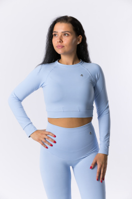 GoldBee Crop-Top BeClassic Baby Blue (Barva Baby Blue, Velikost L)