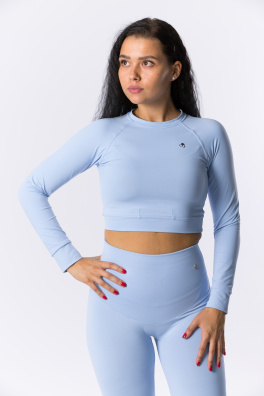 GoldBee Crop-Top BeClassic Baby Blue (Barva Baby Blue, Velikost L)