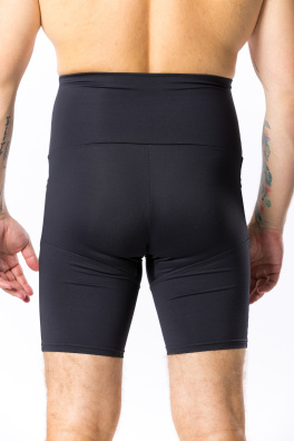 GoldBee Pánské Kraťase Stahující Pas Black (Barva Black, Velikost L)