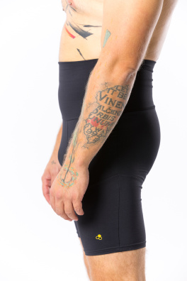 GoldBee Pánské Kraťase Stahující Pas Black (Barva Black, Velikost L)