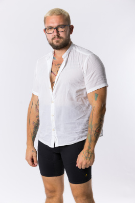 GoldBee Pánské Kraťase Stahující Pas Black (Barva Black, Velikost L)