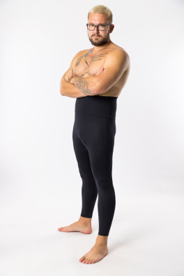 GoldBee Pánské Legíny Stahující Pas Black (Barva Black, Velikost L)