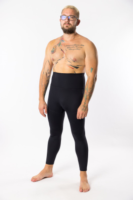 GoldBee Pánské Legíny Stahující Pas Black (Barva Black, Velikost L)