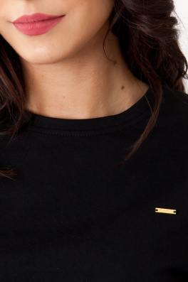 GoldBee Crop-Top Organic Black (Barva Black, Velikost L)