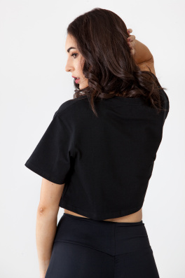 GoldBee Crop-Top Organic Black (Barva Black, Velikost L)