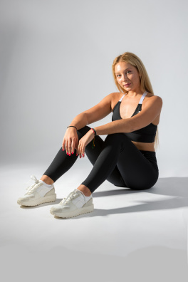 GoldBee Legíny Veve s Kapsičkou II Black (Barva Black, Velikost L)