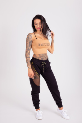 GoldBee CropTop Washington Logo Latté (Barva Latté, Velikost L)