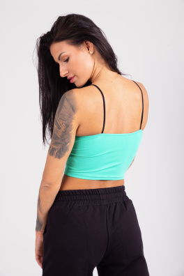 GoldBee CropTop Washington Logo Aqua Green (Barva Aqua Green, Velikost L)