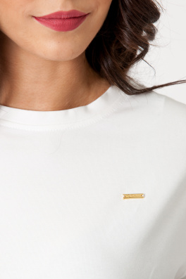 GoldBee Crop-Top Organic White (Barva White, Velikost L)