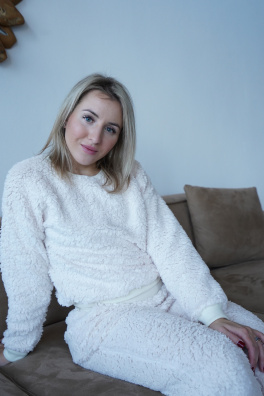 GoldBee Tepláky Doba Ledová Creamy White (Barva Creamy White, Velikost L)