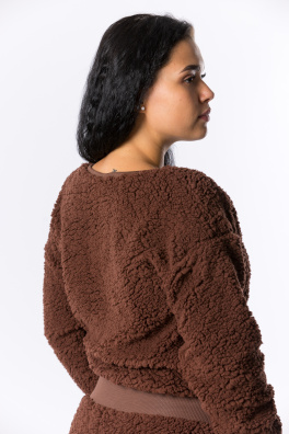 GoldBee Mini Mikina Doba Ledová Chocolate (Barva Chocolate, Velikost L)