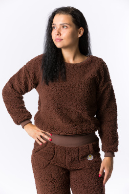 GoldBee Mini Mikina Doba Ledová Chocolate (Barva Chocolate, Velikost L)