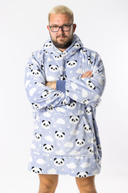 GoldBee Mikina Doba Ledová Fluffy Panda & Stars (Barva Panda & Stars, Velikost XS-L)