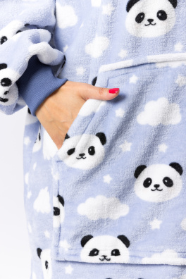 GoldBee Mikina Doba Ledová Fluffy Panda & Stars (Barva Panda & Stars, Velikost XS-L)