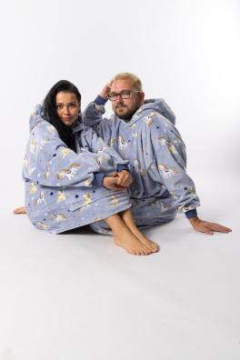 GoldBee Mikina Doba Ledová Fluffy Dusty Unicorn (Barva Dusty Unicorn, Velikost XL-4XL)