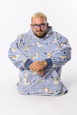 GoldBee Mikina Doba Ledová Fluffy Dusty Unicorn (Barva Dusty Unicorn, Velikost XL-4XL)
