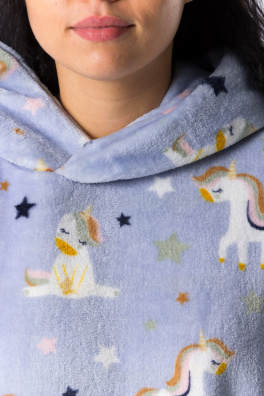 GoldBee Mikina Doba Ledová Fluffy Dusty Unicorn (Barva Dusty Unicorn, Velikost XL-4XL)