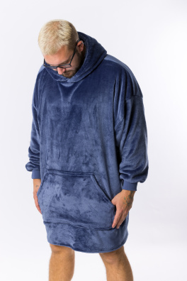 GoldBee Mikina Doba Ledová Fluffy Jeans (Barva Jeans, Velikost XL-4XL)