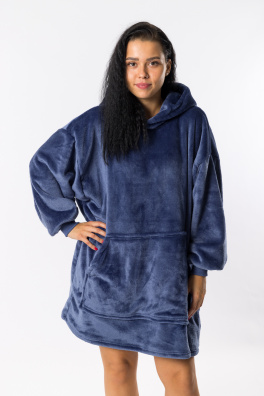 GoldBee Mikina Doba Ledová Fluffy Jeans (Barva Jeans, Velikost XL-4XL)