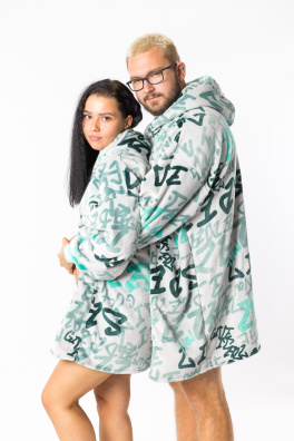 GoldBee Mikina Doba Ledová Fluffy Jacquard (Barva Jacquard, Velikost XL-4XL)