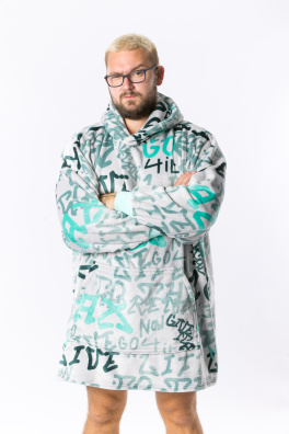 GoldBee Mikina Doba Ledová Fluffy Jacquard (Barva Jacquard, Velikost XL-4XL)