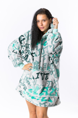 GoldBee Mikina Doba Ledová Fluffy Jacquard (Barva Jacquard, Velikost XL-4XL)