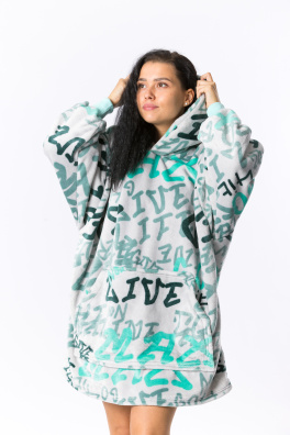 GoldBee Mikina Doba Ledová Fluffy Jacquard (Barva Jacquard, Velikost XL-4XL)