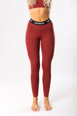 GoldBee Legíny Logo BeOne Lycra Brick Red (Barva Brick Red, Velikost L)