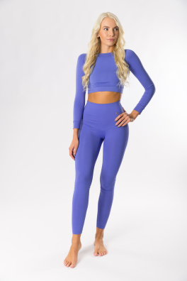 GoldBee Legíny Stahující Celé Břicho Lycra AirForce Blue (Barva Airforce Blue, Velikost L)