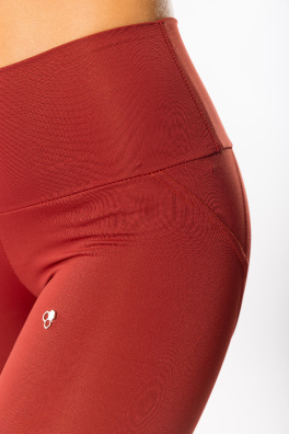 GoldBee Legíny Push-Up Lycra Brick Red (Barva Brick Red, Velikost L)