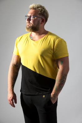 GoldBee Anastasiia Pánské Tričko Yellow and Black (Barva Yellow And Black, Velikost M)