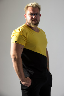 GoldBee Anastasiia Pánské Tričko Yellow and Black (Barva Yellow And Black, Velikost M)
