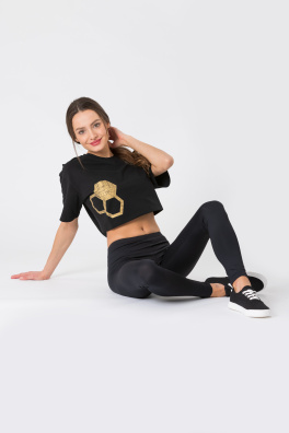 GoldBee Crop-Top Tugendhat Organic Black (Barva Black, Velikost XS)