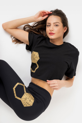 GoldBee Crop-Top Tugendhat Organic Black (Barva Black, Velikost XS)