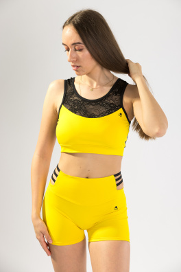 GoldBee Top Anastasiia Krajka Yellow (Barva Yellow, Velikost L)