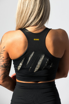 GoldBee Podprsenka Lenka s Flitry Black (Barva Black, Velikost XS)