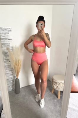 GoldBee Plavky Stahovací Brazilky Losos (Barva Losos, Velikost S)