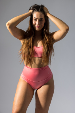 GoldBee Plavky Stahovací Brazilky Losos (Barva Losos, Velikost S)