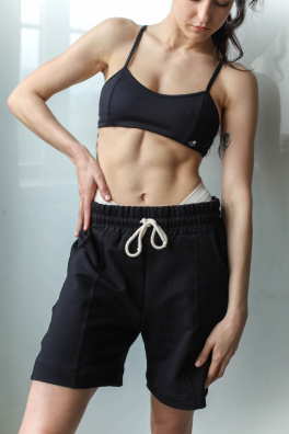 GoldBee Dámské Kraťasy Volného Střihu Black (Barva Black, Velikost S)