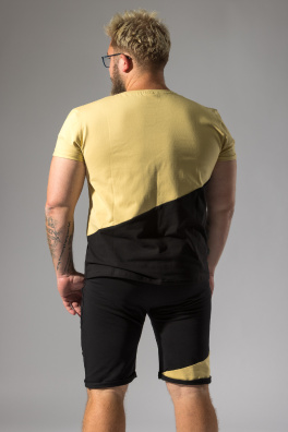 GoldBee Anastasiia Pánské Tričko Dusty Yellow (Barva Dusty Yellow, Velikost L)