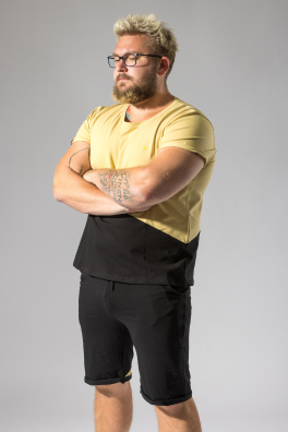 GoldBee Anastasiia Pánské Tričko Dusty Yellow (Barva Dusty Yellow, Velikost L)