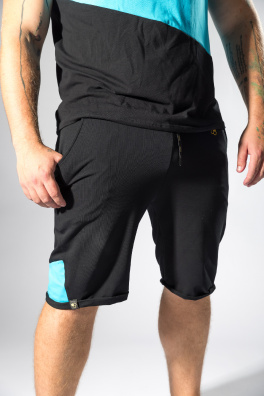 GoldBee Pánské Kraťasy Black and Blue (Barva Black, Velikost S)