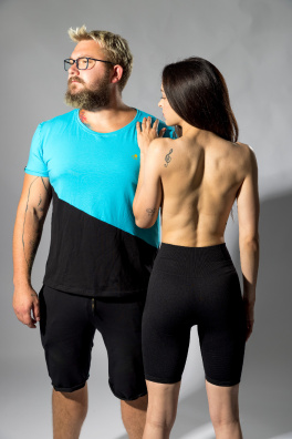 GoldBee Pánské Kraťasy Black and Blue (Barva Black, Velikost S)