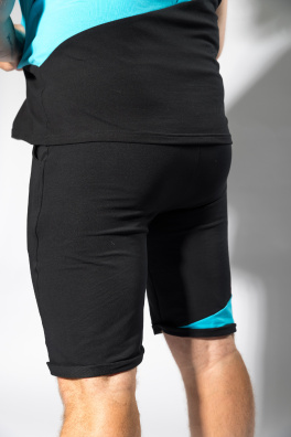 GoldBee Pánské Kraťasy Black and Blue (Barva Black, Velikost S)