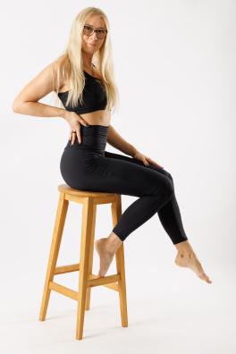 GoldBee Legíny Stahující Pas Lycra Black (Barva Black, Velikost 3XL)