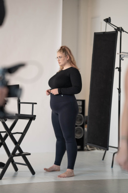 GoldBee Legíny Stahující Pas Lycra Black (Barva Black, Velikost 3XL)