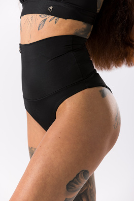 GoldBee Plavky Stahovací Brazilky Black (Barva Black, Velikost 3XL)