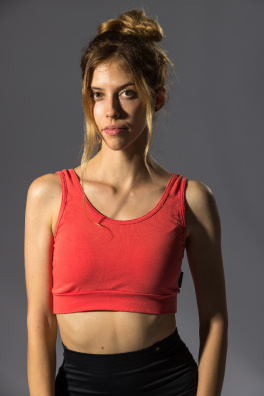 GoldBee Organic Krátký Top Coral (Barva Coral, Velikost XS)